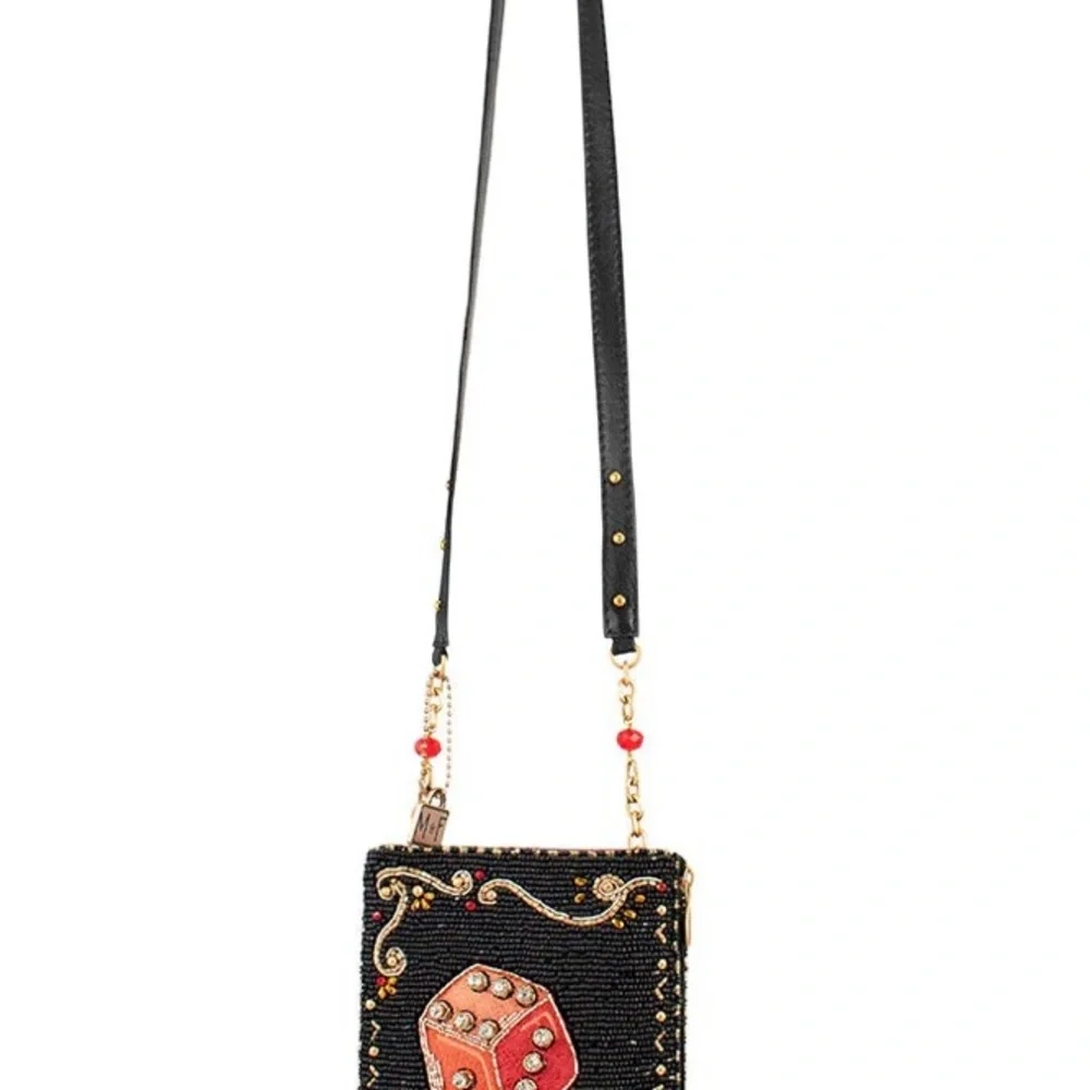 Mary Frances Black and Red Dice Crossbody Bag - Picture 4 of 8